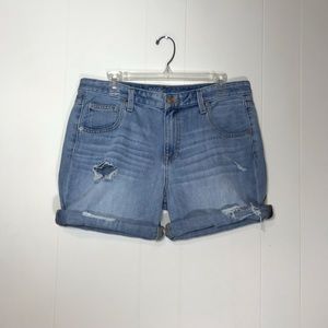 Mossimo Boyfriend Fit Distressed Jean Shorts